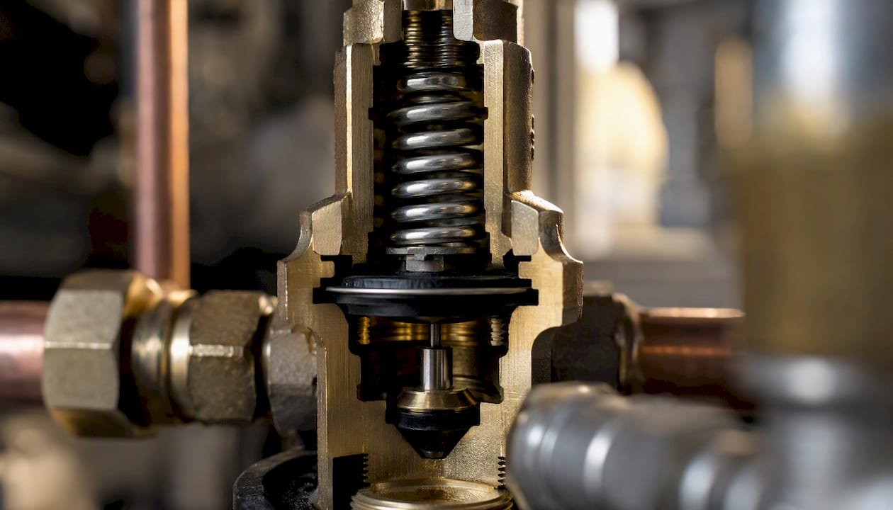 Water pressure regulator internal mechanism