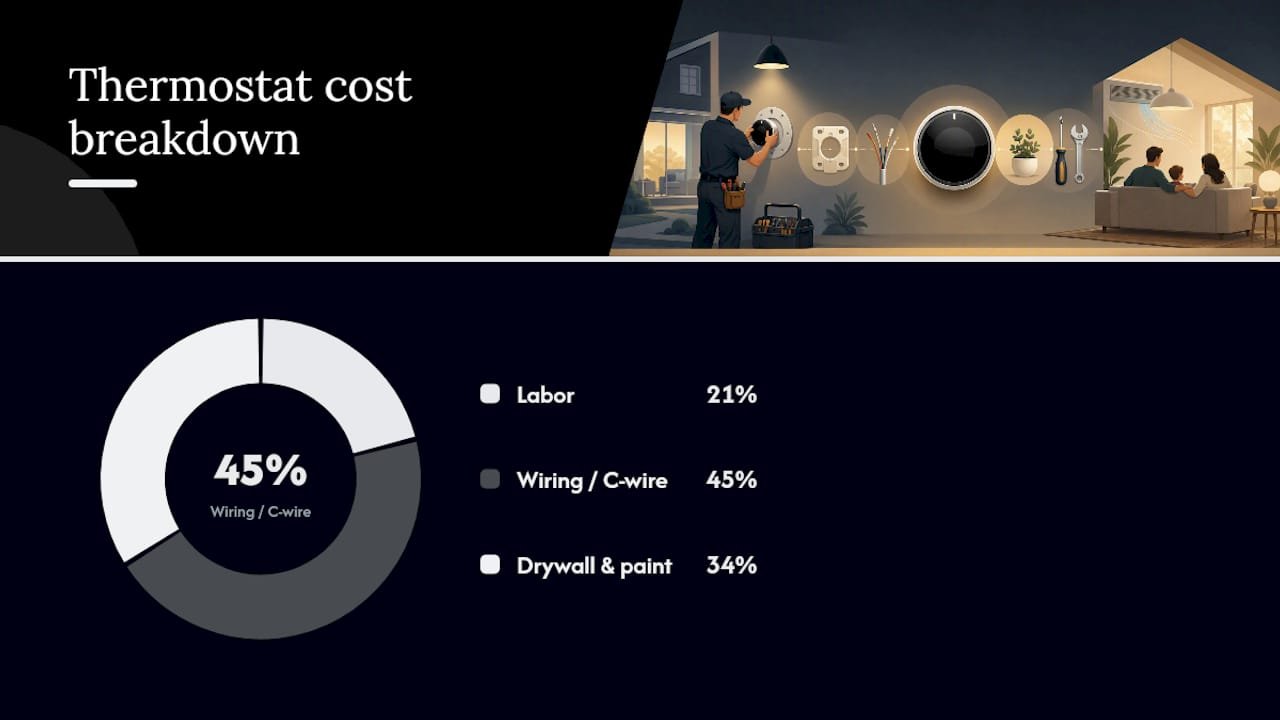 Diagram of thermostat installation cost factors