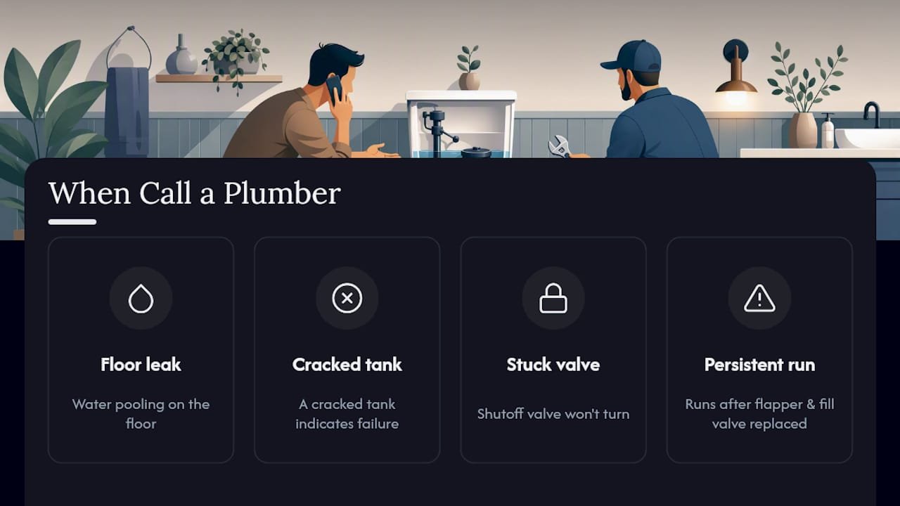 When a Running Toilet Needs a Licensed Plumber — overview diagram