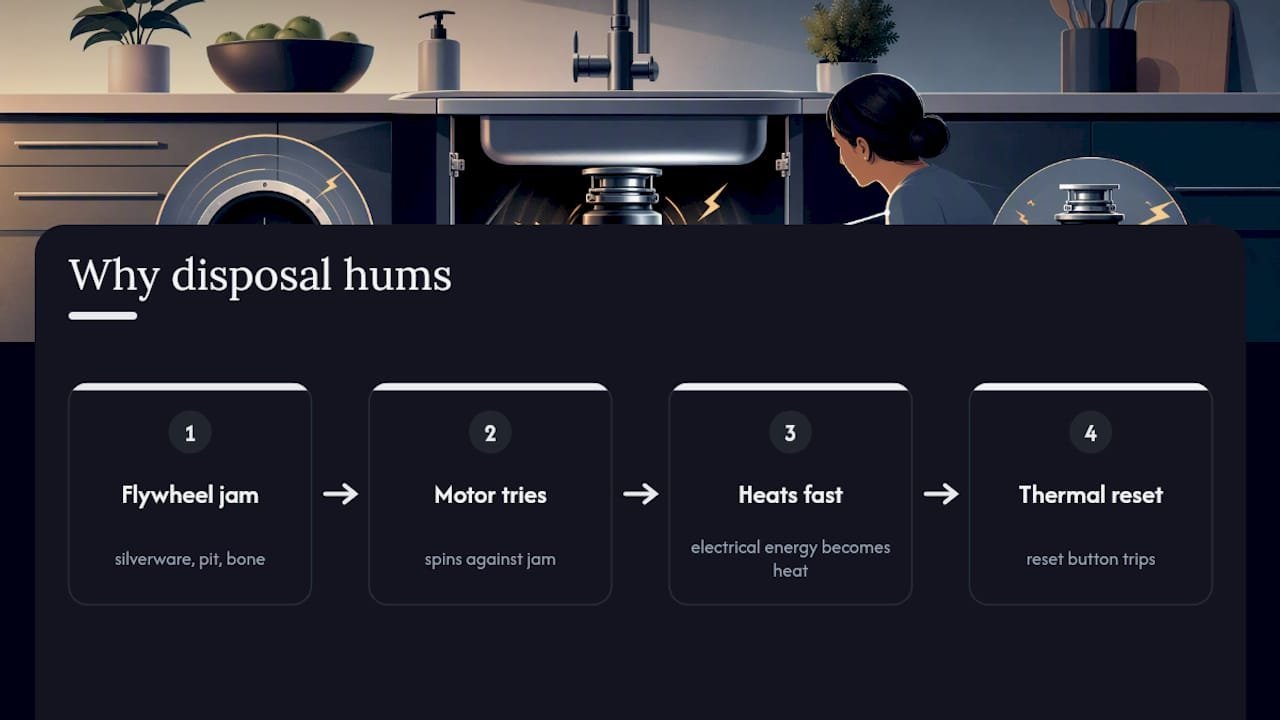 Why Your Garbage Disposal Is Humming Instead of Grinding — overview diagram